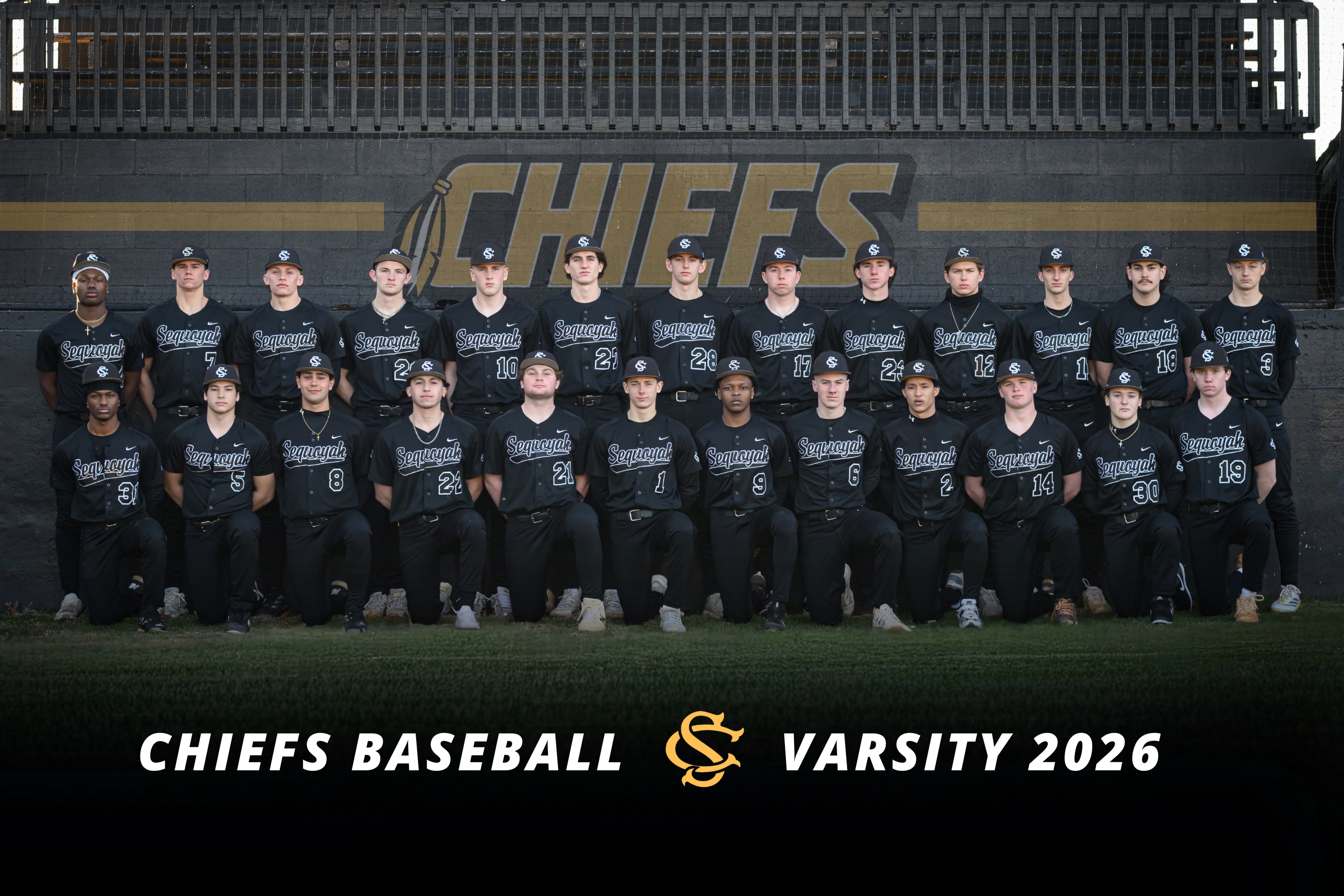 Sequoyah Chiefs Varsity Baseball 2026 team photo